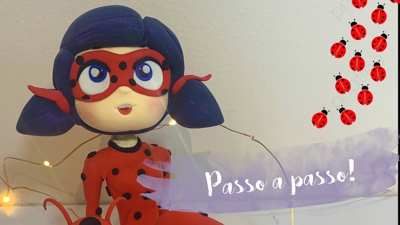 Miraculous Lady Bug Tiki PASSO A PASSO, Porcelana Fria, Massa EVA, Cup n Cakes