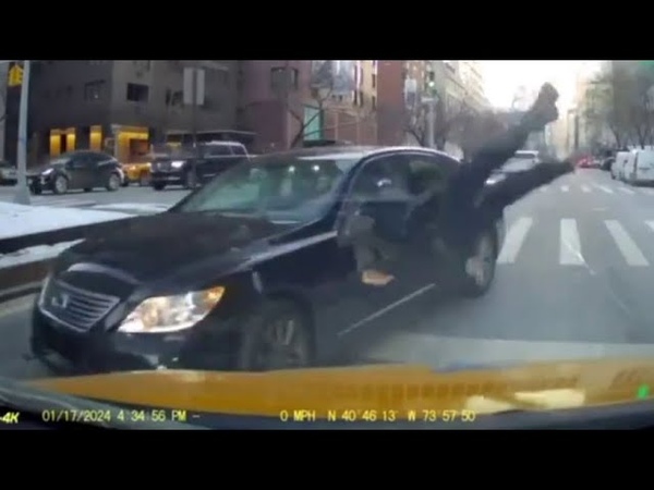 Driver High on Weed Hits NYPD Cop ( Raw