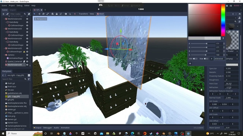 Godot Tutorial How to make a Water, shader in the