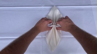 Servietten brechen (falten)  mit Serviettenring von