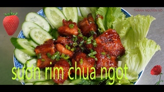 cách làm SƯỜN RIM chua ngọt