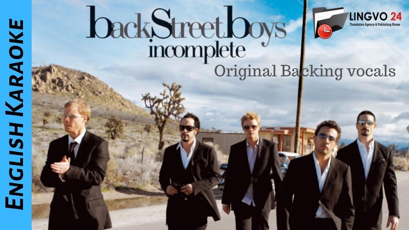 English Karaoke. Back Street Boys Incomplete Original Backing