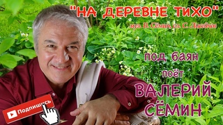 Поёт Заслуженный артист России Валерий СЁМИН. Душевная авторская песня “НА ДЕРЕВНЕ ТИХО“