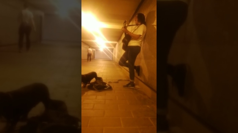 Кира Дикая и ТАКСА Ева в переходе на улице Седова Музей