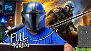 I Painted MANDALORIAN as Medieval Knight - Concept Art | Photoshop Tutorial