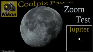 Nikon Coolpix P1000 Zoom Test Mond Jupiter #nikoncoolpixp1000 #moon #jupiter #cyberlinkpowerdirector