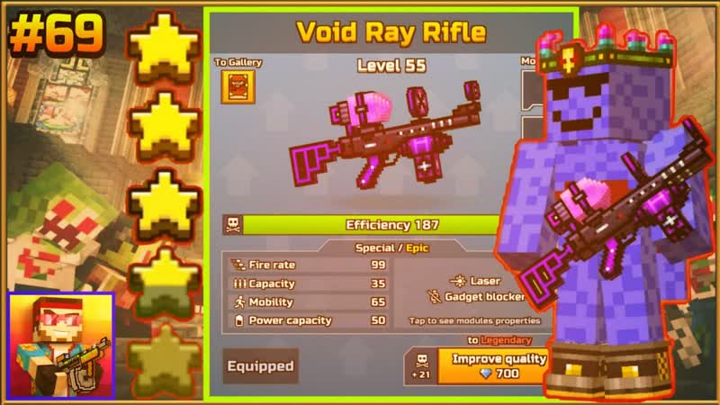 Pixel gun 3d. Walkthrough part 69. Void Ray Rifle
