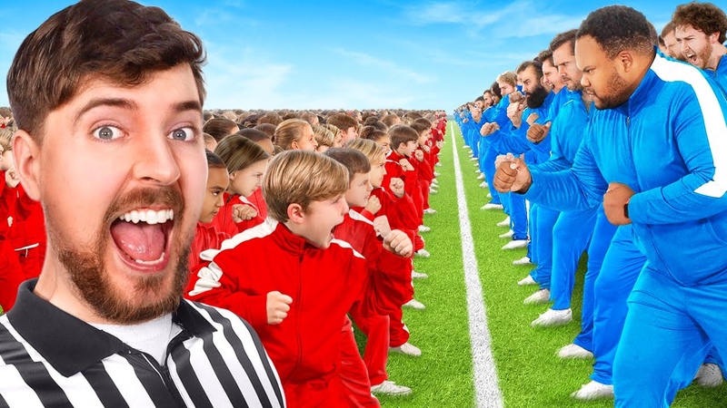 100 Kids Vs 100 Adults For 500,
