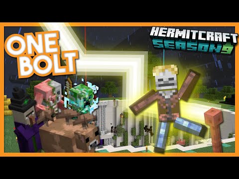 ONE Strike, FOUR Mobs Minecraft Hermitcraft Season 9,