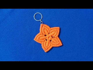 Gantungan kunci bintang tali kur//macrame keychain//star//Pelangi shop