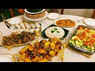 Меню на ПРАЗДНИЧНЫЙ СТОЛ/Салаты, закуски, мясные блюда! Стол на любой праздник!