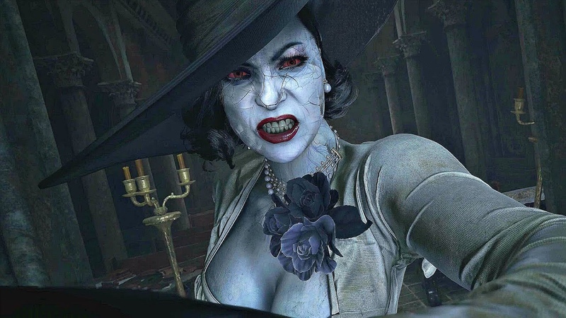 Resident Evil 8 Village Lady Dimitrescu Boss Fight Transformation (4 K 60