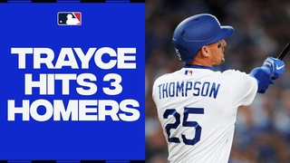 TRAYCE FOR 3!! Trayce Thompson comes through with the first 3-HOMER game of the season!