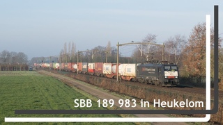 SBB 189 983 komt met Mortara-shuttle door Heukelom