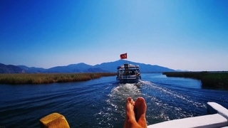 The Dalyan River on the Dalyan excursion from Marmaris.Река Дальян на экскурсии Дальян из Мармариса.