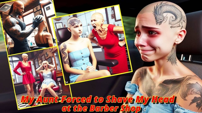 Haircut Stories My Aunt Forced to Shave My Head for at the Barber Shop 2: headshave buzz cut