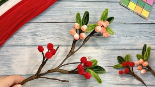 How to Make Pipe Cleaner Red Berries - DIY Pipe Cleaner Flower Making Tutorial - Pipe cleaner craft