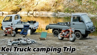 [Fall car camping] light Kei truck 4x4 trip with mini bikes