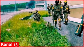 Footage of a street battle between Russian army and partisans in Russian streets