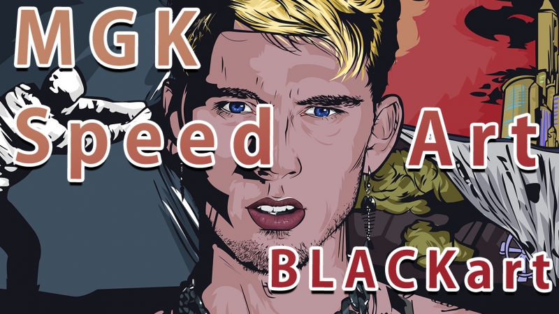 BLACK Art Fan Art for Machine Gun Kelly (speed