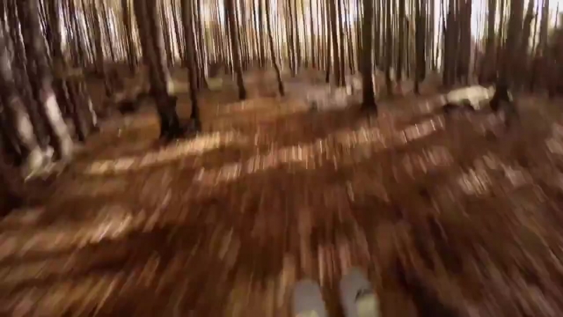 Как снимался спуск на лыжах по