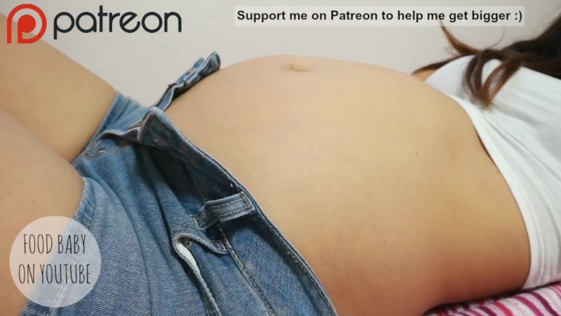Food baby lying