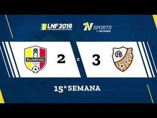 LNF2018 - Blumenau 2 x 3 ACBF - Gols - 15 Rodada
