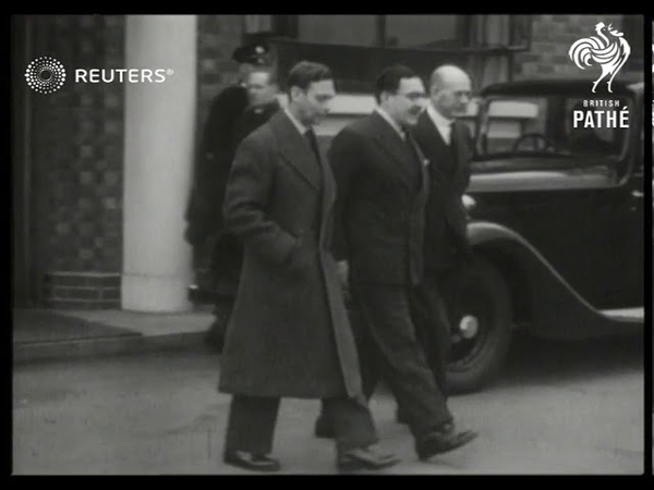 King George visits Aircraft Shadow Factory at Birmingham and rides in his