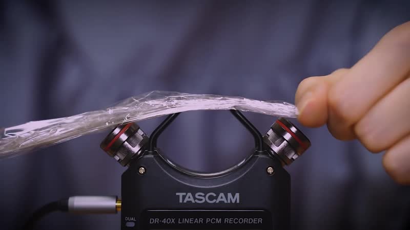 囁き声 ASMR 色々な物でマイクを触る, 耳を塞ぐ, TASCAM DR 40