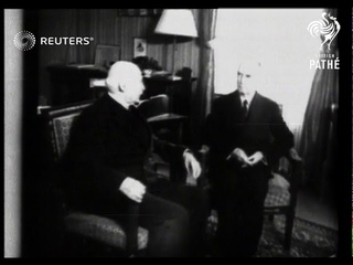 FRANCE: Admiral Leahy Says Farewell To Marshall Petain (1942)