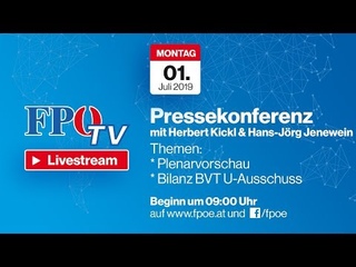 Komplettaufzeichnung: Pressekonferenz mit Herbert Kickl & Hans-Jörg Jenewein
