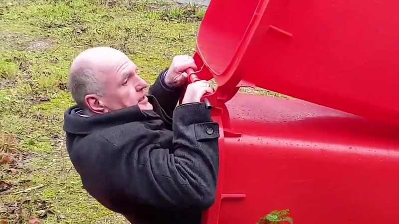 Multimillionaire PETER DAWE SHOWS OFF BIN PODS FOR ROUGH