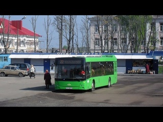 МОЛОДЕЧНО. Поездка на автобусе МАЗ, Г/№ AI 0857-5, маршрут №17 ()
