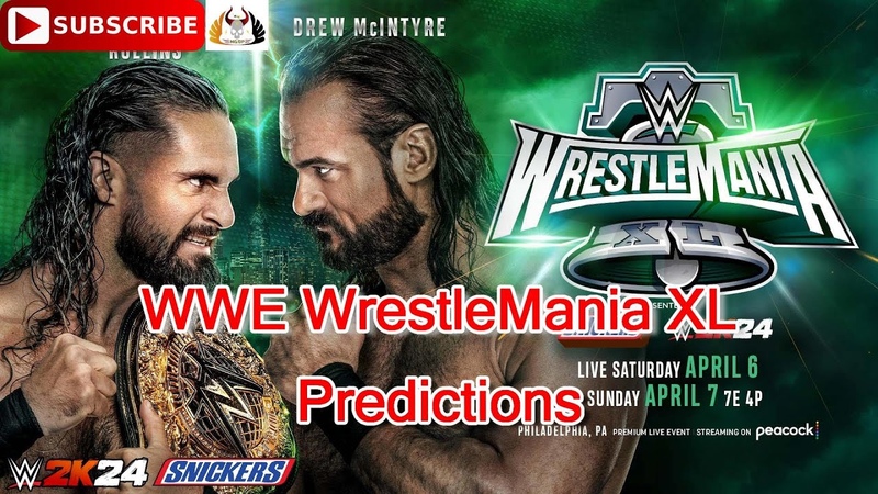 WWE Wrestle Mania XL World Heavyweight Championship Seth Freakin Rollins vs. Drew Mc Intyre WWE 2