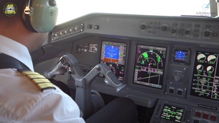Azerbaijan Airlines Embraer 190 ULTIMATE COCKPIT FLIGHT! AirClips full flight series