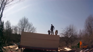 Сборка дома за один день С-Пб. Древ-Снаб.
