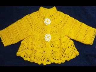 Платье крючком для малышки 3-6 месяцев.Вязание детям./crochet