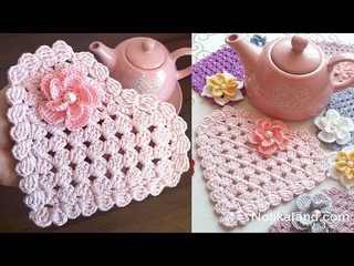 Crochet Doily EASY  Crochet Heart doily tutorial