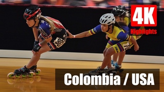 Female Colombia USA Inline Speed Skating Race Highlights Orlando 2021
