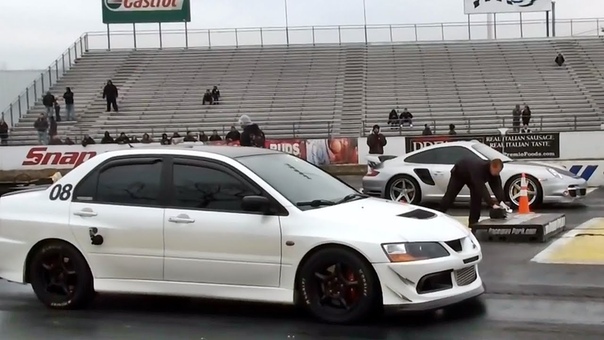 Porcshe 911 vs Mitsubishi Lancer 9 vs Mazda RX 8 and. .. ( Its Drag Racing)