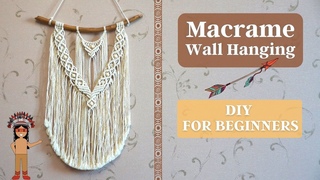 MACRAME WALL HANGING WITH BEADS | ПАННО МАКРАМЕ МАСТЕР КЛАСС | MAKRAME UNTUK PEMULA
