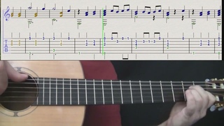 Shostakovich Dimitri vals N 2 Tutorial Guitarra video N 1