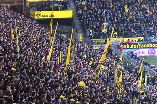 Stimmung Südtribüne: Borussia Dortmund - FC Augsburg (1. BVB Heimspiel 2014)