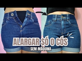 Como alargar cintura de cala jeans com costura  mo sem precisar tirar o cs | DIY