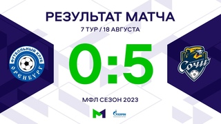 МФЛ. «Оренбург» – «Сочи». 7-й тур. Обзор