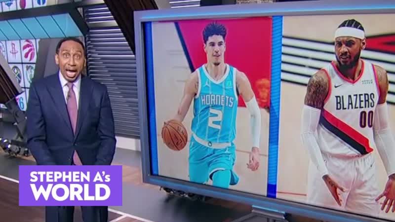 Stephen A. goes off on the La Melo Carmelo name debate: There is no battle , Stephen As