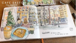 Sketching the world around me  ink and watercolors urban sketch