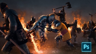 Realistic Medieval Battle | photo manipulation | speed art