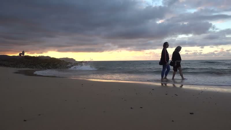 4k Timelapse sunset on the beach of Mother(playa madre) Asturias,