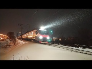 Электропоезд ЭП2Д-0063 ЦППК перегон Дмитров - Каналстрой